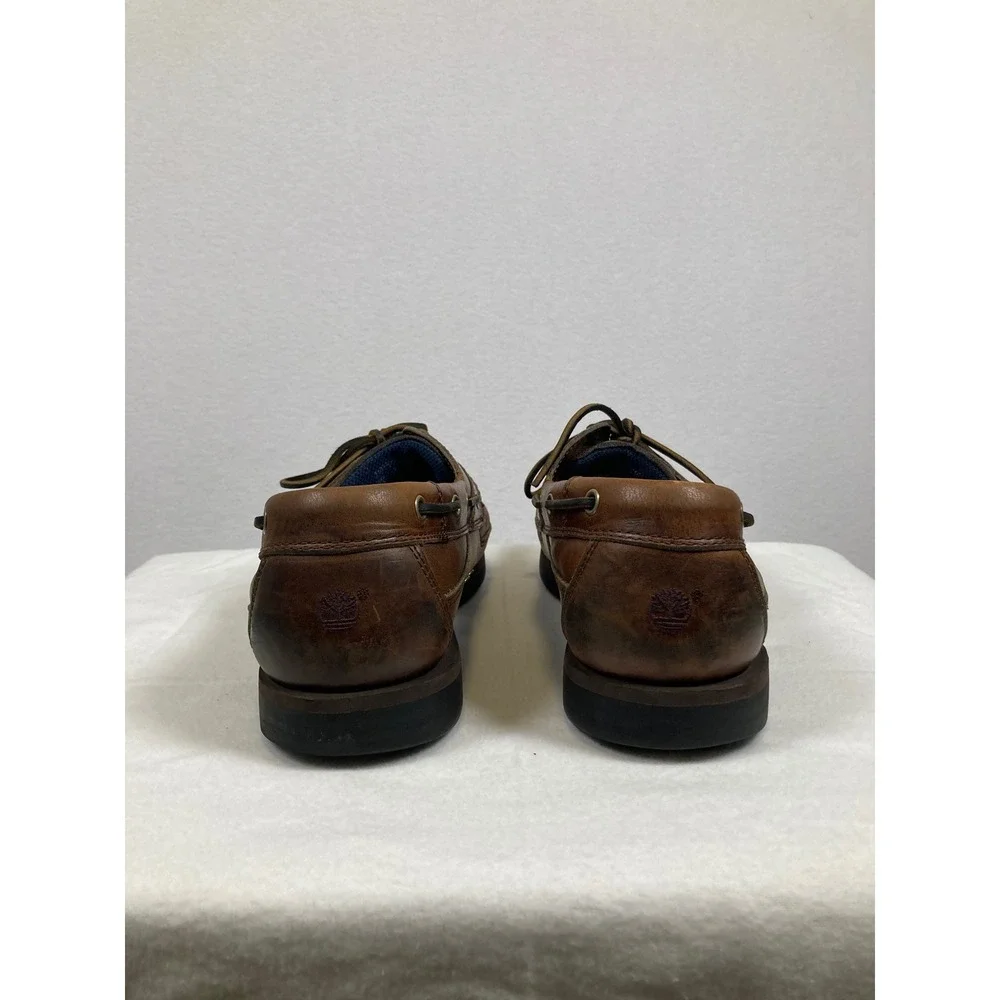 Timberland Boat Shoes Mens 11 Brown Leather 3-Eye Classic‎ Deck Shoes 71026